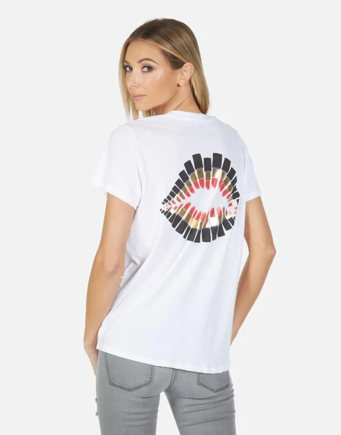 Cecilia Lipstick LA White Women Lauren Moshi Short Sleeve