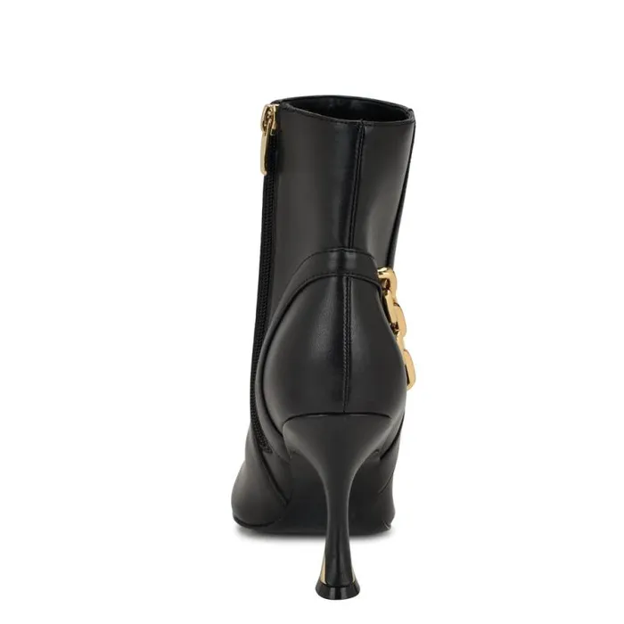 Chaine Pointy Toe Dress Booties Black Smooth Women Nine West Boots and Booties Chaine Pointy Toe Dress Booties Black Smooth Women Nine West Boots and Booties