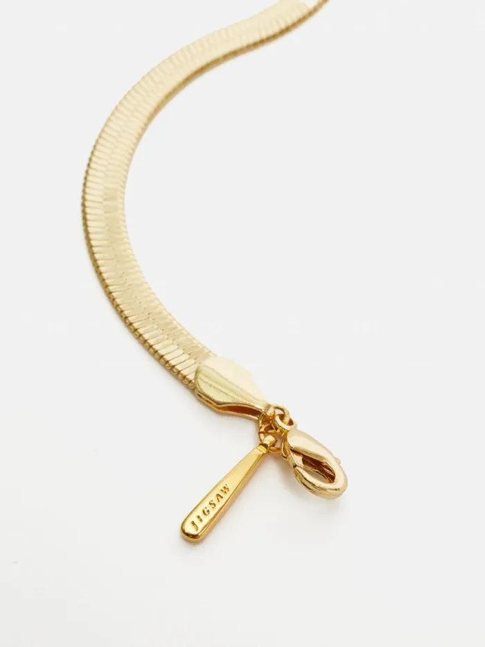 Chunky Snake Chain Bracelet Gold Women Jigsaw Jewellery