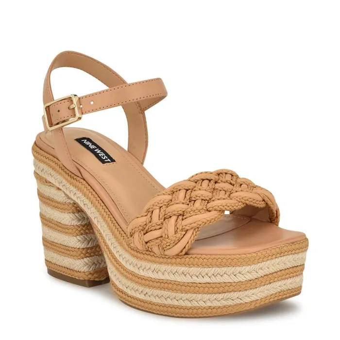 Cinka Woven Platform Sandals Light Natural Women Nine West Sandals Cinka Woven Platform Sandals Light Natural Women Nine West Sandals