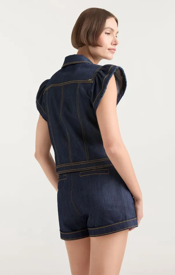 Cinq Sept Adley Vest Indigo Women Jackets