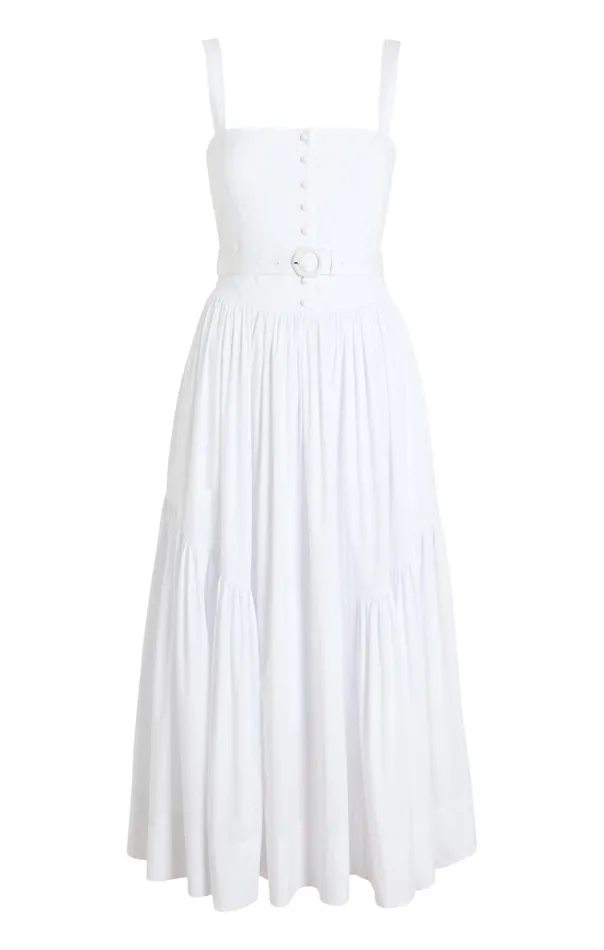 Cinq Sept Amber Dress White Women Midi