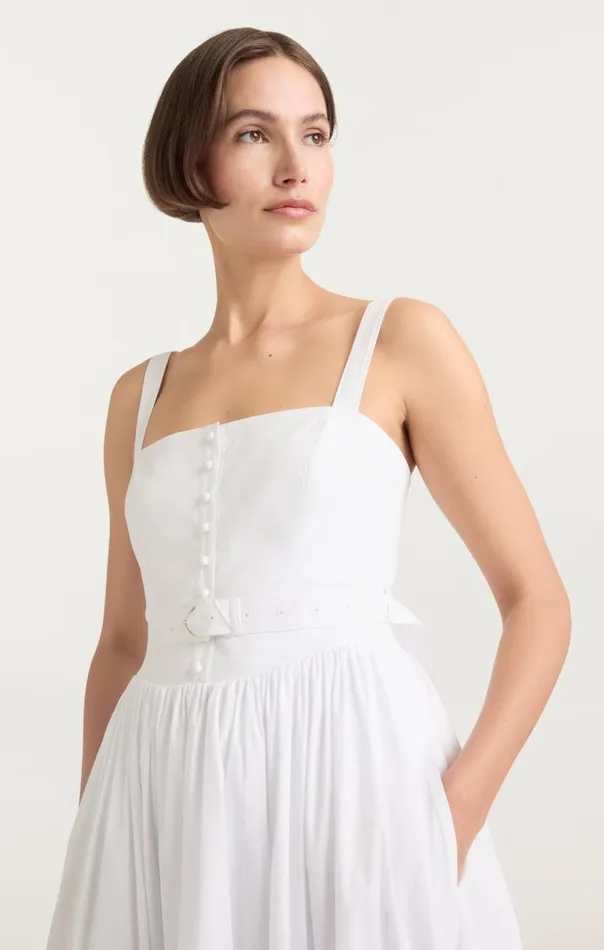 Cinq Sept Amber Dress White Women Midi