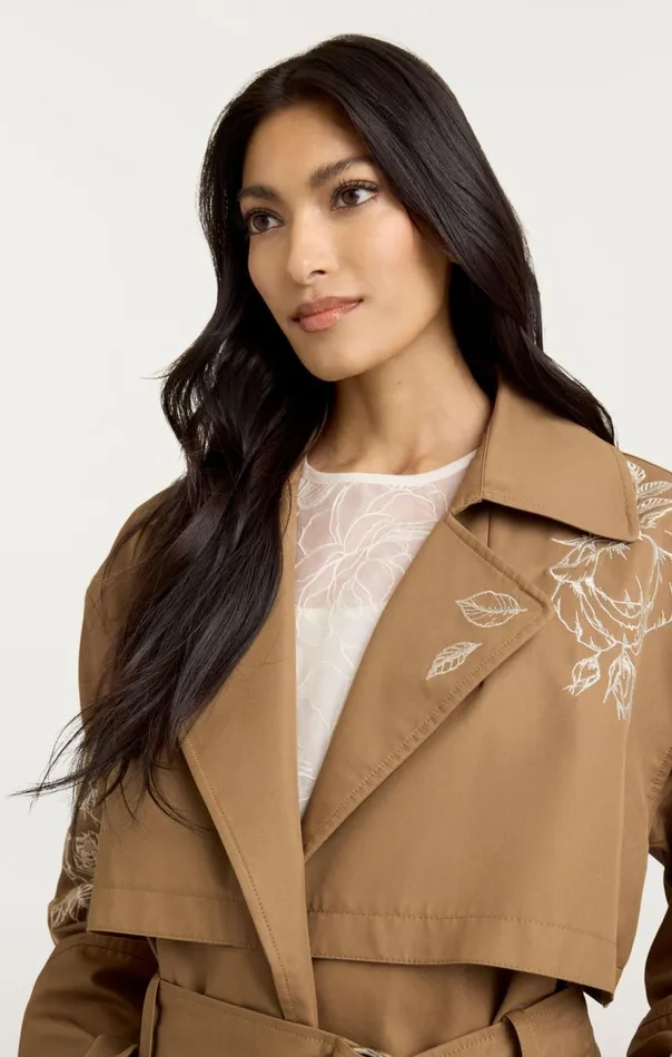 Cinq Sept Astrid Trench Khakisilver Women Jackets