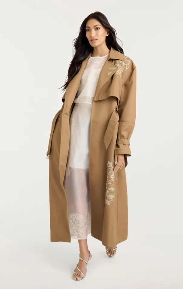 Cinq Sept Astrid Trench Khakisilver Women Jackets