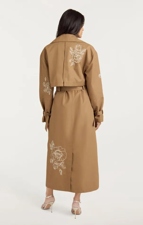 Cinq Sept Astrid Trench Khakisilver Women Jackets