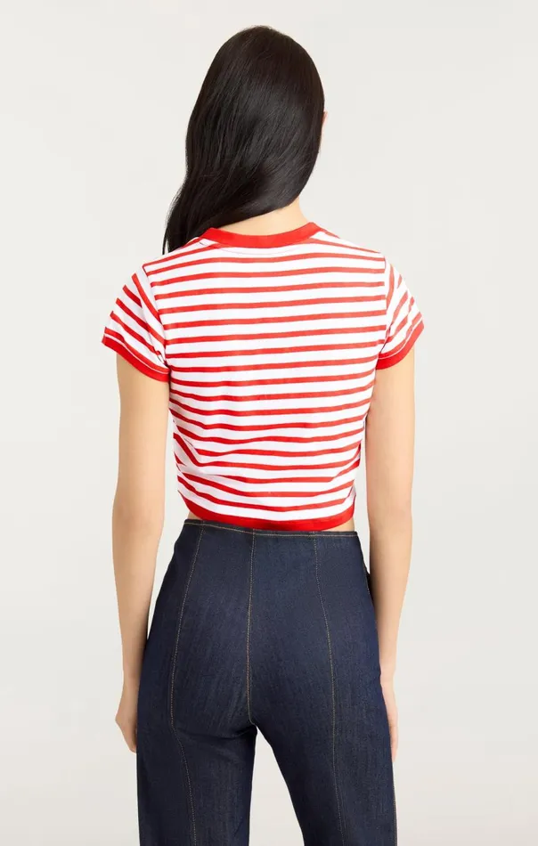 Cinq Sept Becka Tee Whitecherrytomato Women Tees