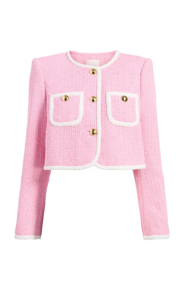 Cinq Sept Contrast Auden Jacket Flamingowhite Women Jackets