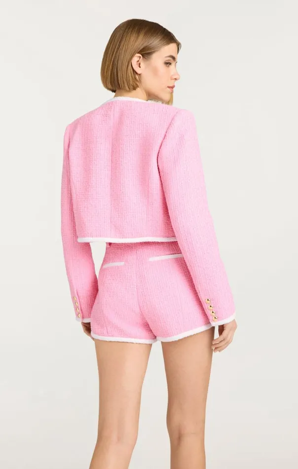 Cinq Sept Contrast Auden Jacket Flamingowhite Women Jackets