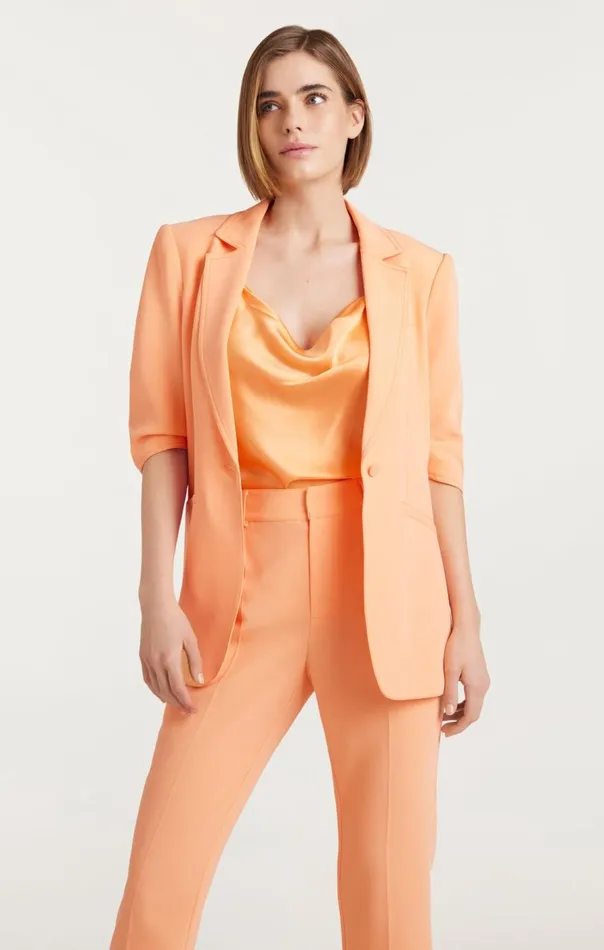 Cinq Sept Crepe Khloe Blazer Marmalade Women Blazers