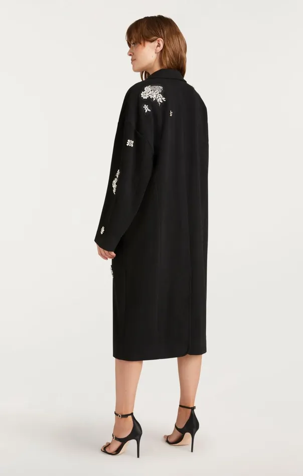 Cinq Sept Crystal Ivy Gravis Coat Black Women Jackets