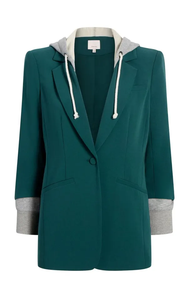 Cinq Sept Hooded Khloe Jacket Greenonyx Women Blazers