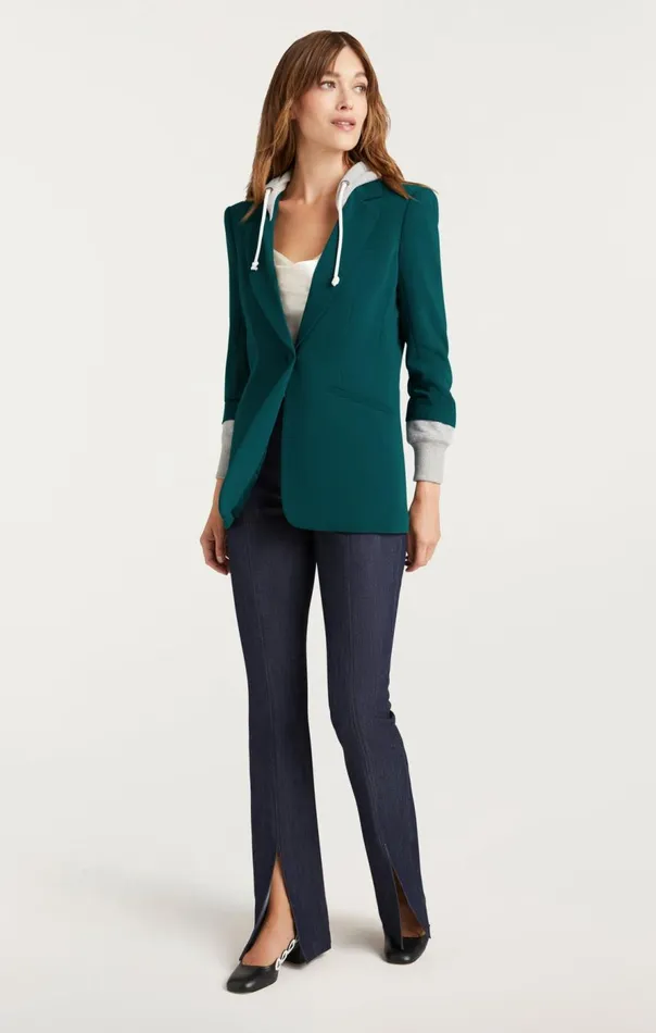 Cinq Sept Hooded Khloe Jacket Greenonyx Women Blazers