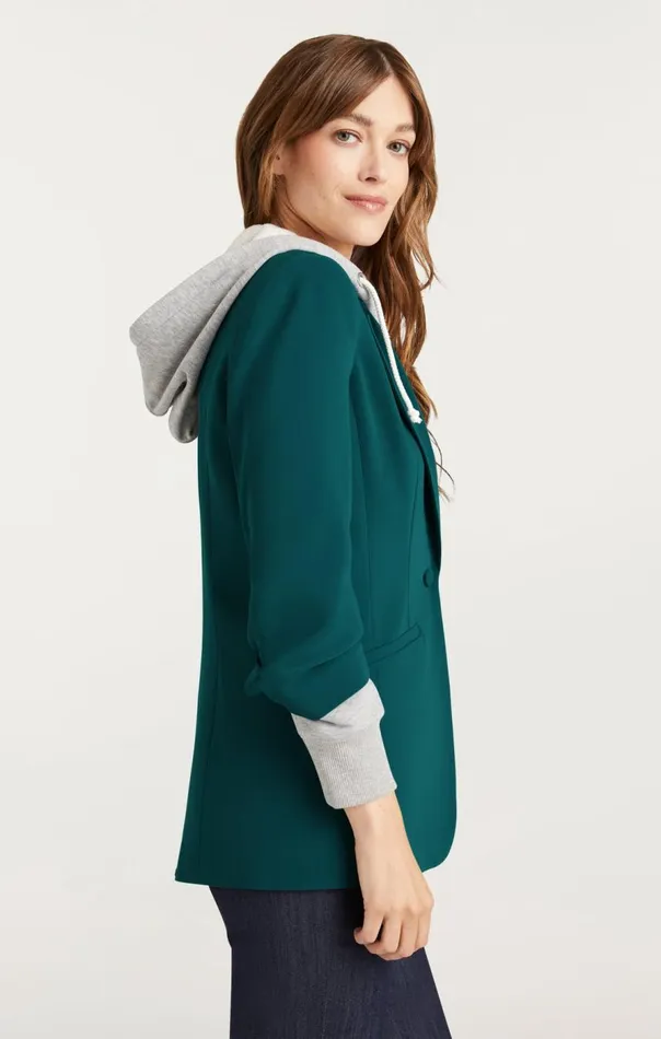 Cinq Sept Hooded Khloe Jacket Greenonyx Women Blazers
