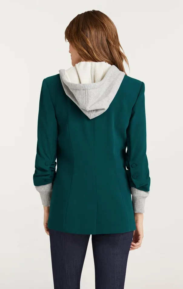 Cinq Sept Hooded Khloe Jacket Greenonyx Women Blazers