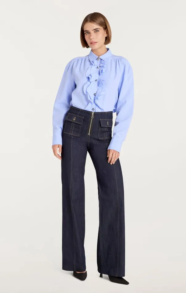 Cinq Sept Kadi Top Raincloud Women Long Sleeve Tops