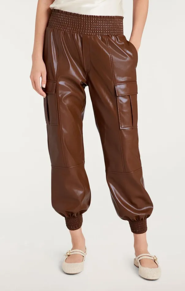 Cinq Sept Lite Vegan Leather Jenning Pants Espresso Women Pants