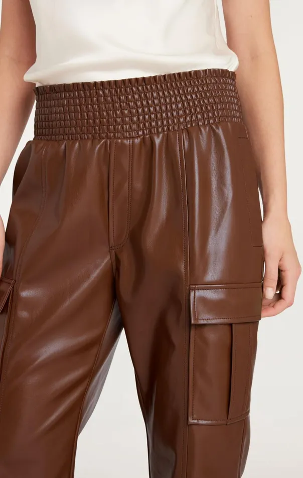 Cinq Sept Lite Vegan Leather Jenning Pants Espresso Women Pants