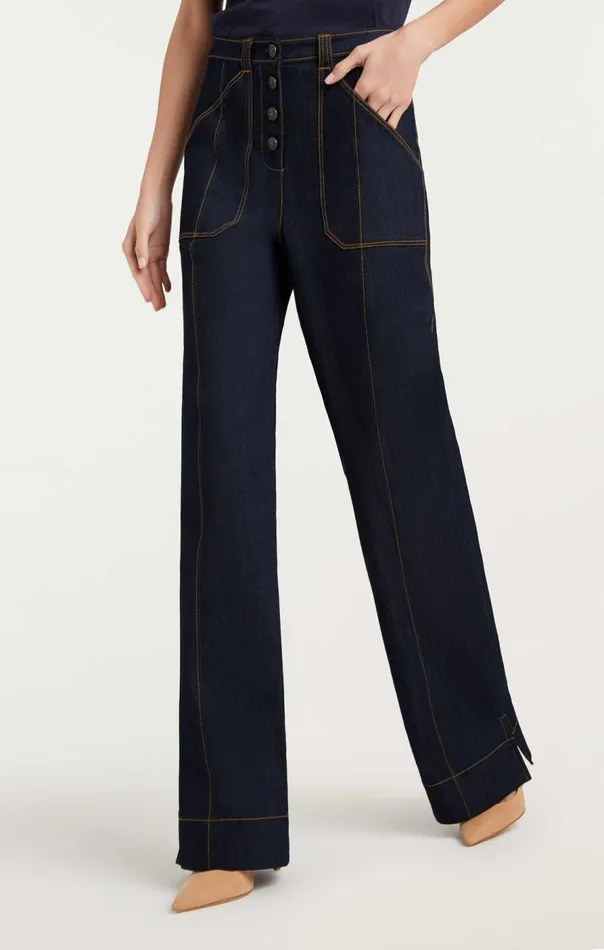 Cinq Sept Long Benji Pant Indigo Women Pants