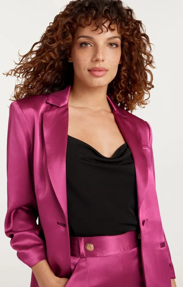 Cinq Sept Smooth Satin Khloe Blazer Darkube Women Blazers