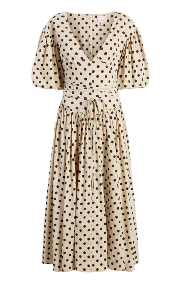 Cinq Sept Stassie Dress Polkadotgardeniablack Women Midi