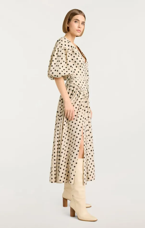 Cinq Sept Stassie Dress Polkadotgardeniablack Women Midi