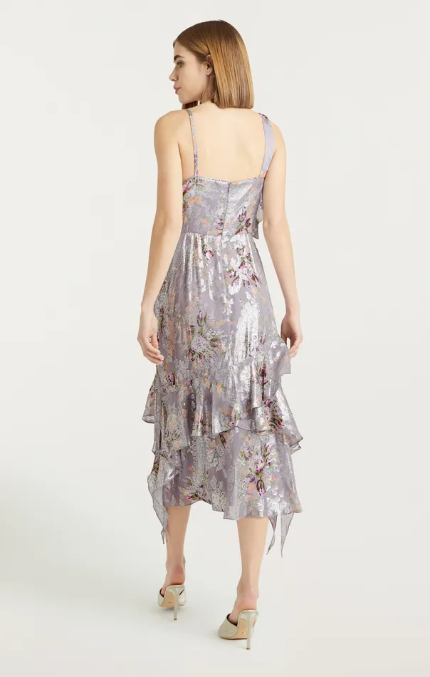 Cinq Sept Trevor Dress Greymulti Women Midi