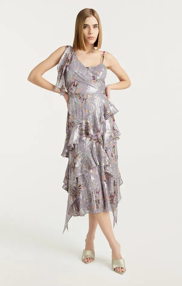Cinq Sept Trevor Dress Greymulti Women Midi