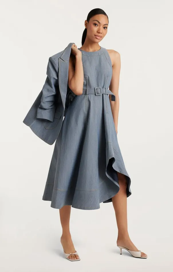 Cinq Sept Zelda Dress Lightindigo Women Midi