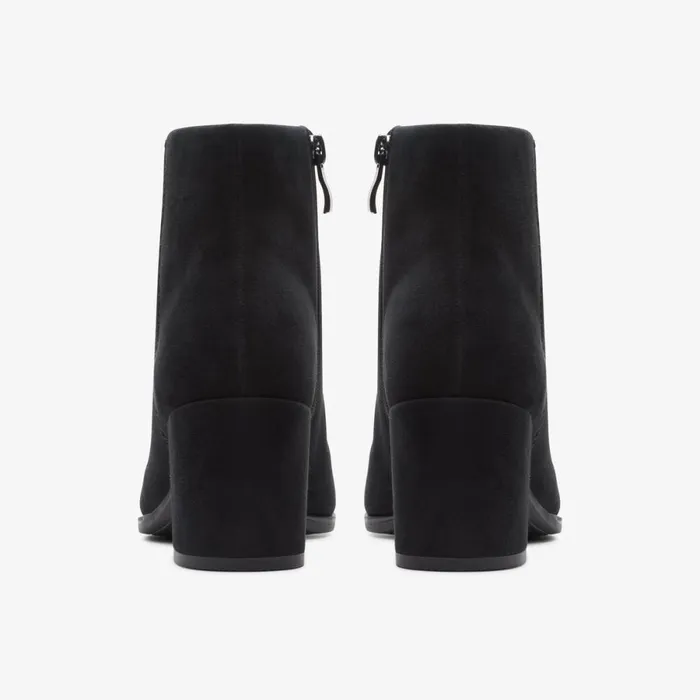 Clarks Ankle Boots Freva 55 Zip Ankle Boot Black Suede 8211 Women