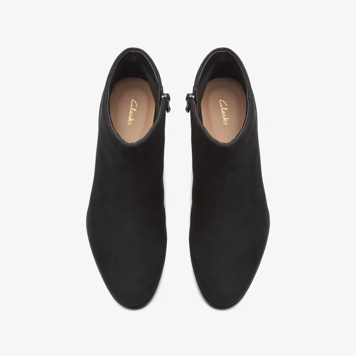 Clarks Ankle Boots Freva 55 Zip Ankle Boot Black Suede 8211 Women