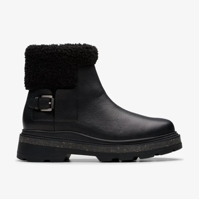 Clarks Ankle Boots Hencroft Madi Waterproof Black Warmlined Leather 8211 Women