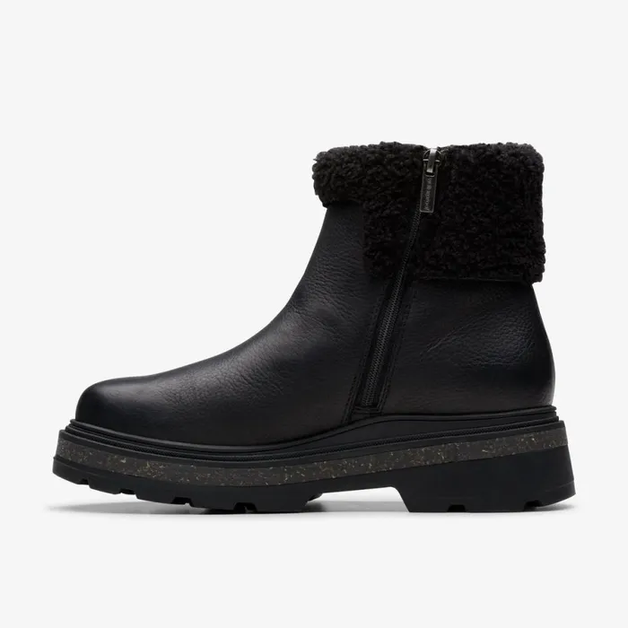 Clarks Ankle Boots Hencroft Madi Waterproof Black Warmlined Leather 8211 Women