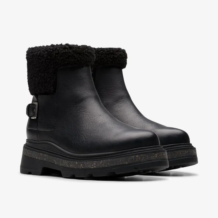 Clarks Ankle Boots Hencroft Madi Waterproof Black Warmlined Leather 8211 Women