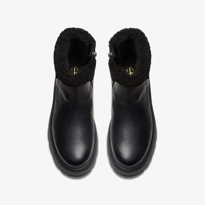 Clarks Ankle Boots Hencroft Madi Waterproof Black Warmlined Leather 8211 Women