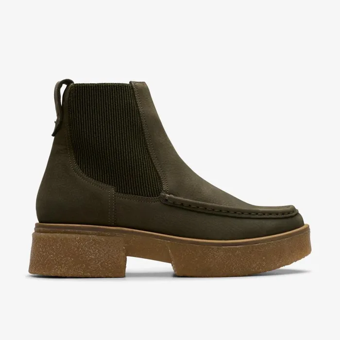 Clarks Ankle Boots Linoso Top Ankle Boot Dark Green Nubuck 8211 Women
