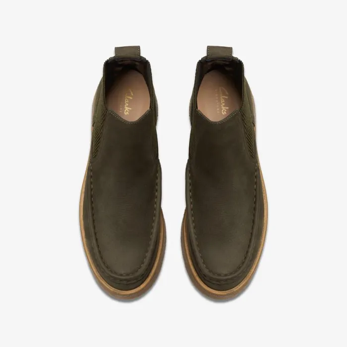 Clarks Ankle Boots Linoso Top Ankle Boot Dark Green Nubuck 8211 Women