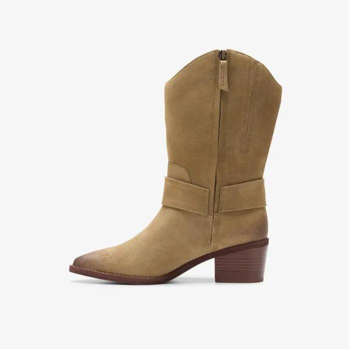 Clarks Ankle Boots Morzine Rise Dark Sand Suede 8211 Women
