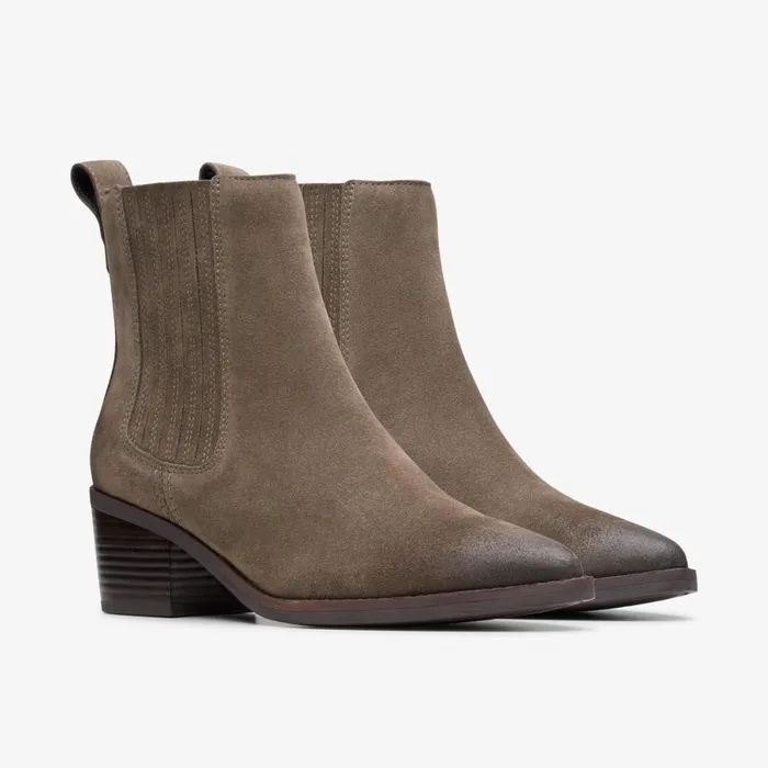 Clarks Ankle Boots Morzine Top Ankle Boot Mole Grey Suede 8211 Women