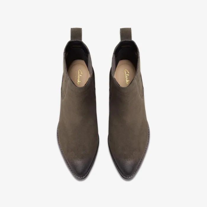 Clarks Ankle Boots Morzine Top Ankle Boot Mole Grey Suede 8211 Women