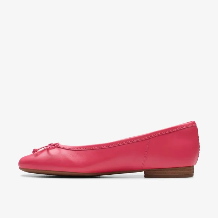 Clarks Ballet Pumps Fawna Lily Bright Pink Leather 8211 Women