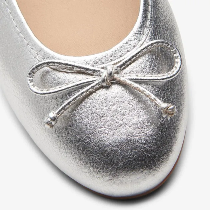 Clarks Ballet Pumps Fawna Lily Silver Leather 8211 Women