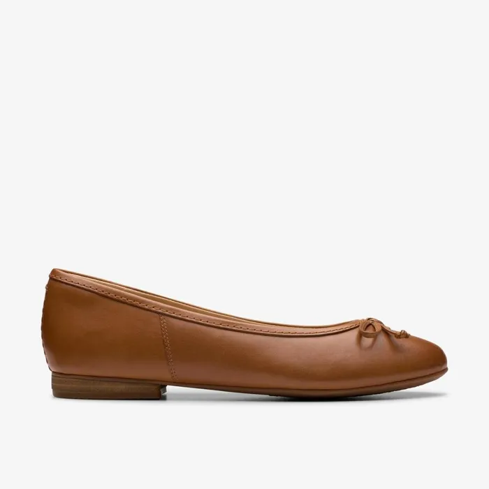 Clarks Ballet Pumps Fawna Lily Tan Leather 8211 Women