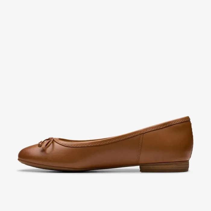 Clarks Ballet Pumps Fawna Lily Tan Leather 8211 Women