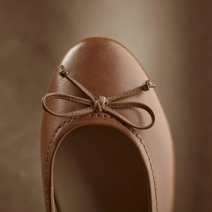 Clarks Ballet Pumps Fawna Lily Tan Leather 8211 Women