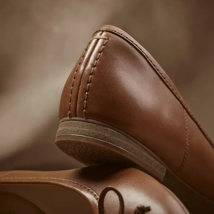 Clarks Ballet Pumps Fawna Lily Tan Leather 8211 Women