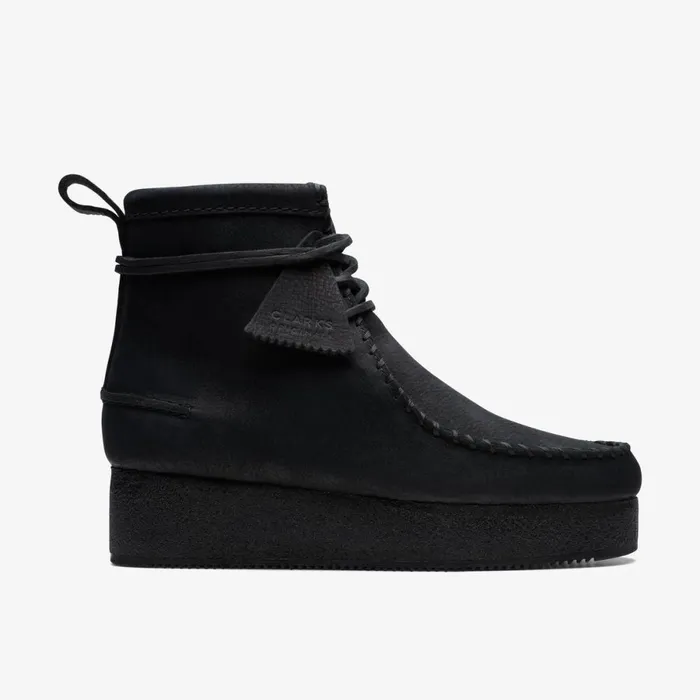 Clarks Black Boots Wallabee Craft Black Nubuck 8211 Women