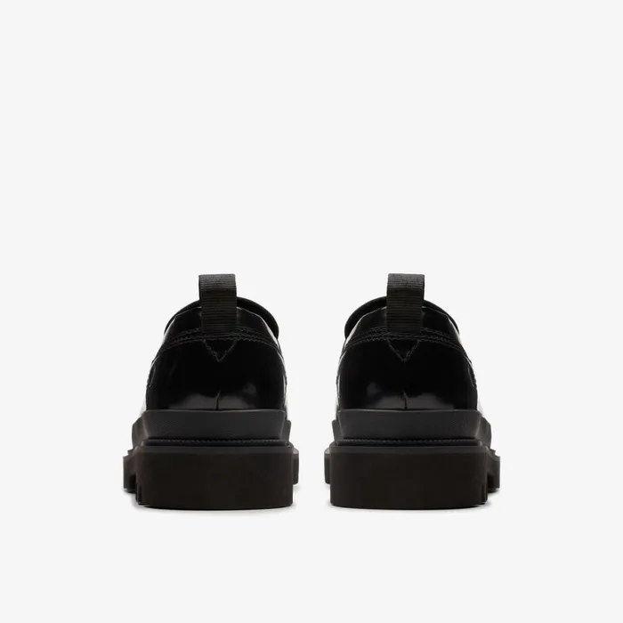 Clarks Black Shoes Badell Easy Black Hi Shine Leather 8211 Men