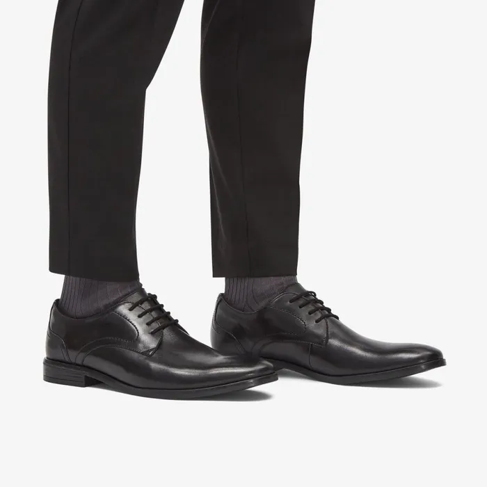 Clarks Black Shoes Brandon Lace Black Leather 8211 Men