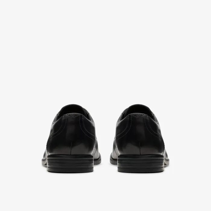 Clarks Black Shoes Brandon Lace Black Leather 8211 Men
